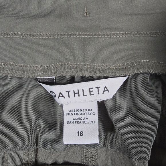 Athleta Trekke North Jogger Pants Women's Size 18 Green Drawstring - Picture 3 of 6